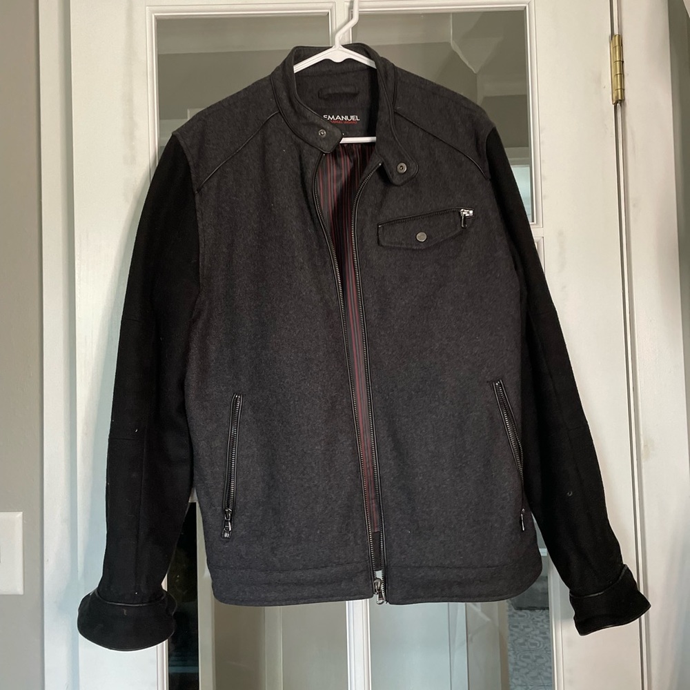 Men’s wool bomber style jacket small Emanuel Ungaro from Macy’s.